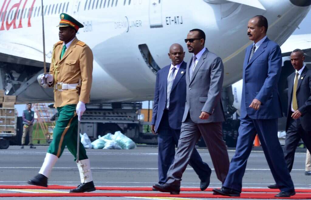 טקס "הצהרת שלום וידידות" בין אריתראה ואתיופיה. | AFP