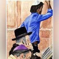 איור: קו ישיר, ג'ורג' פרויידנשטיין, צבעי מים, 2016