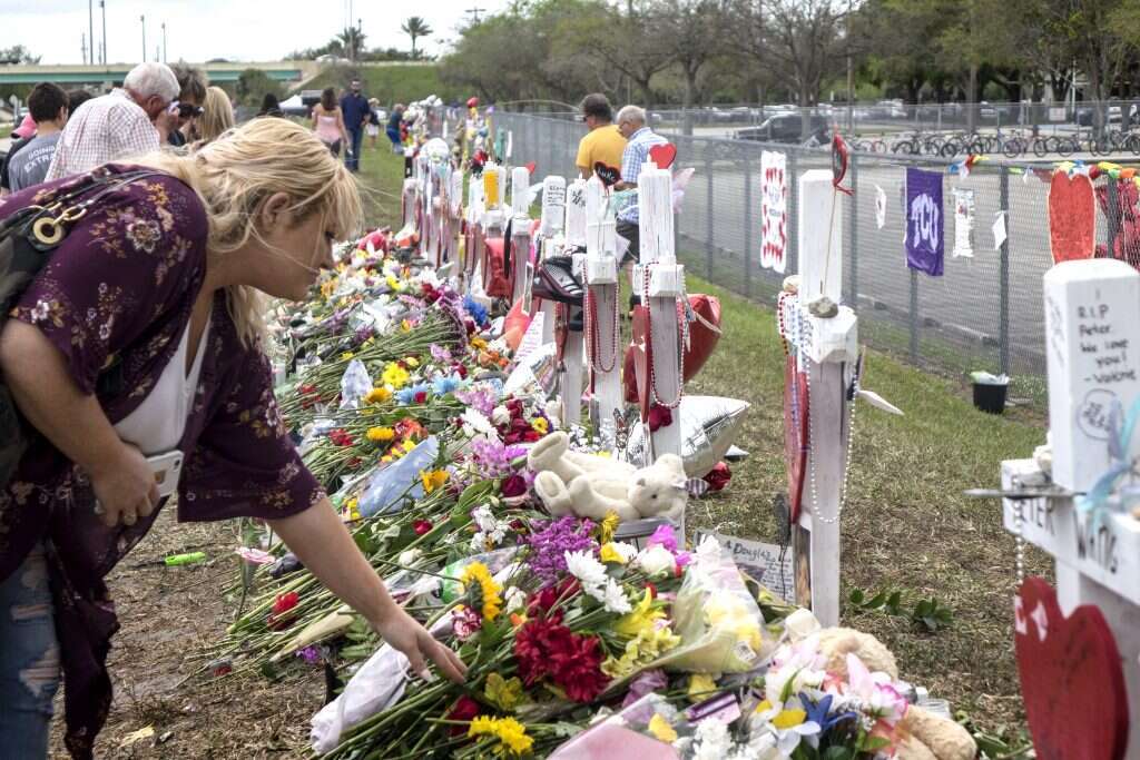 מצבות נרצחי הטבח בפלורידה. | EPA