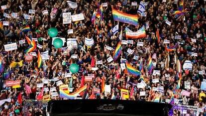 הפגנת להט''ב בתל אביב. | AFP