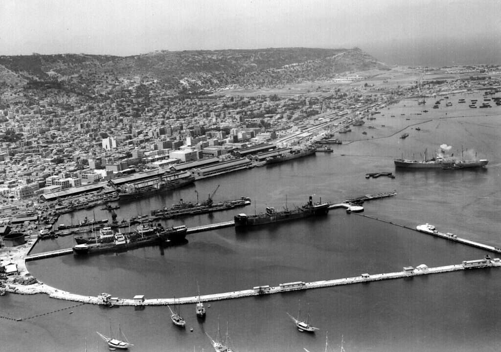 נמל חיפה, 1951. | קלוגר זלוטן, לע"מ