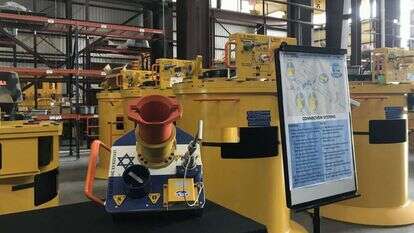 ראש באר הגז במתחם ההתקנה בטקסס, השבוע. | ישי הולנדר