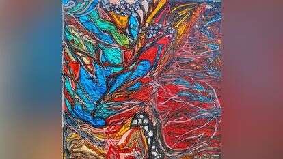 ללא שם, איקה אברבנאל, .אקריליק על בד, 2017