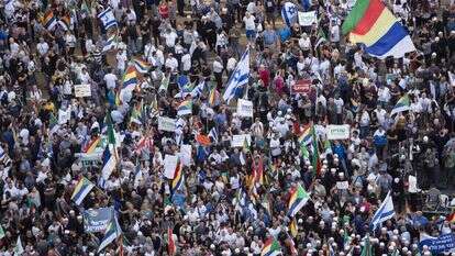 ההפגנה נגד חוק הלאום. | גטי אימג'ס