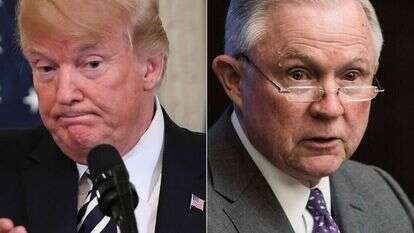 דונלד טראמפ והתובע הכללי סשנס. | AFP