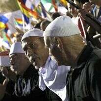 דרוזים בהפגנה נגד חוק הלאום, ארכיון. | AFP