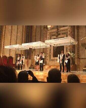 טקס חתונות בבית הכנסת הרפורמי Congregatiom Emanu-El בניו יורק | באדיבות התנועה הרפורמית בישראל