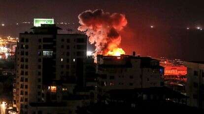 תקיפות צה"ל ברצועה. | AFP תקיפות צה"ל ברצועה. | AFP