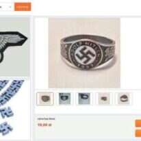 פריטים נאציים שהופיעו באתר 'אלגרו'. | מסך מאתר אלגרו, באדיבות "לעולם לא עוד"