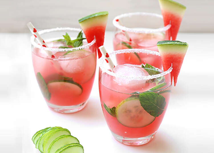 מוחיטו אבטיח ומלפפון. אילוסטרציה. | אפרת ליכטנשטט מוחיטו אבטיח ומלפפון. אילוסטרציה. | אפרת ליכטנשטט