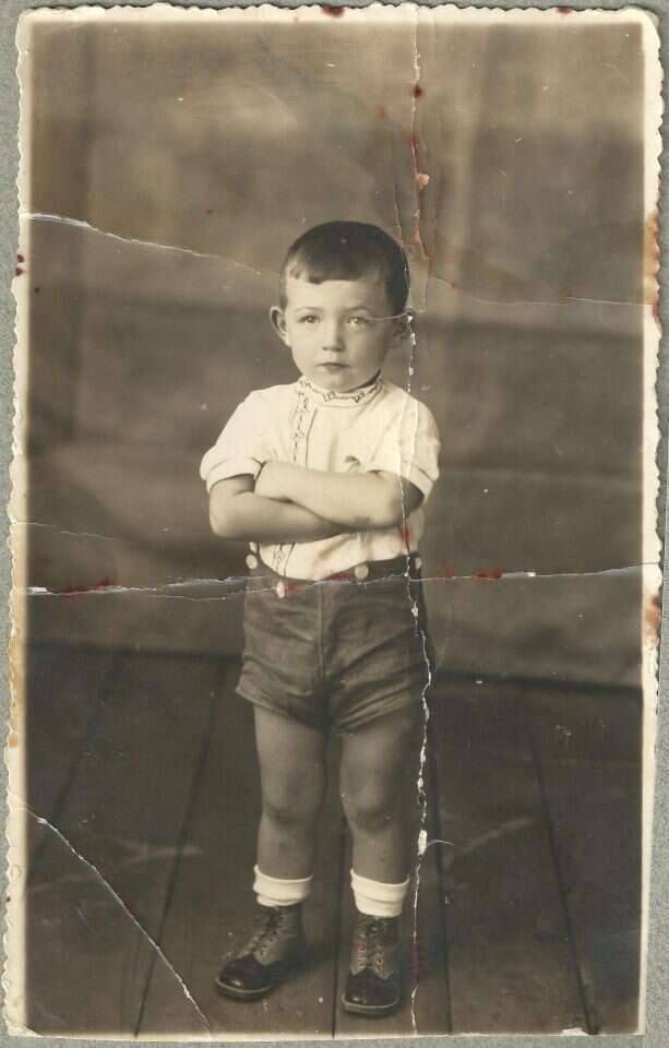 חיים דרוקמן בילדותו. | מהאוסף הפרטי