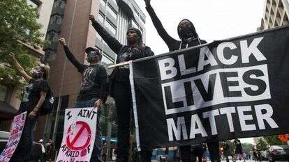 הפגנת ארגון "בלאק לייווס מאטר". | EPA