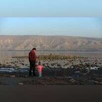 האי שנחשף בכנרת. | גיל אליהו, ג'יני