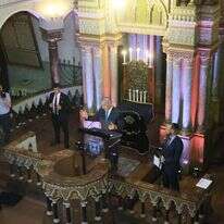 נתניהו בווילנה. | AFP