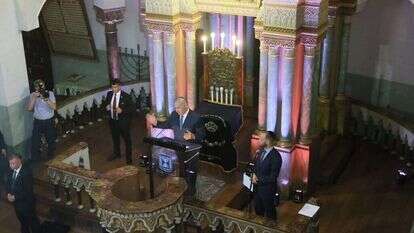 נתניהו בווילנה. | AFP