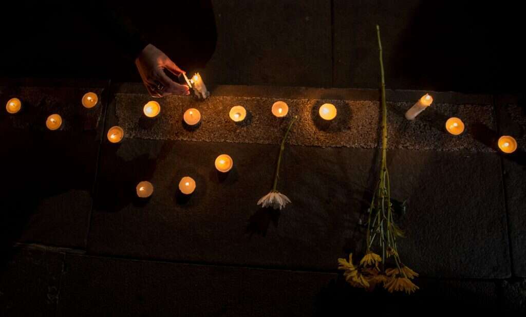 רגע מההפגנה נגד התנהלות הכנסייה בצ'ילה. | AFP