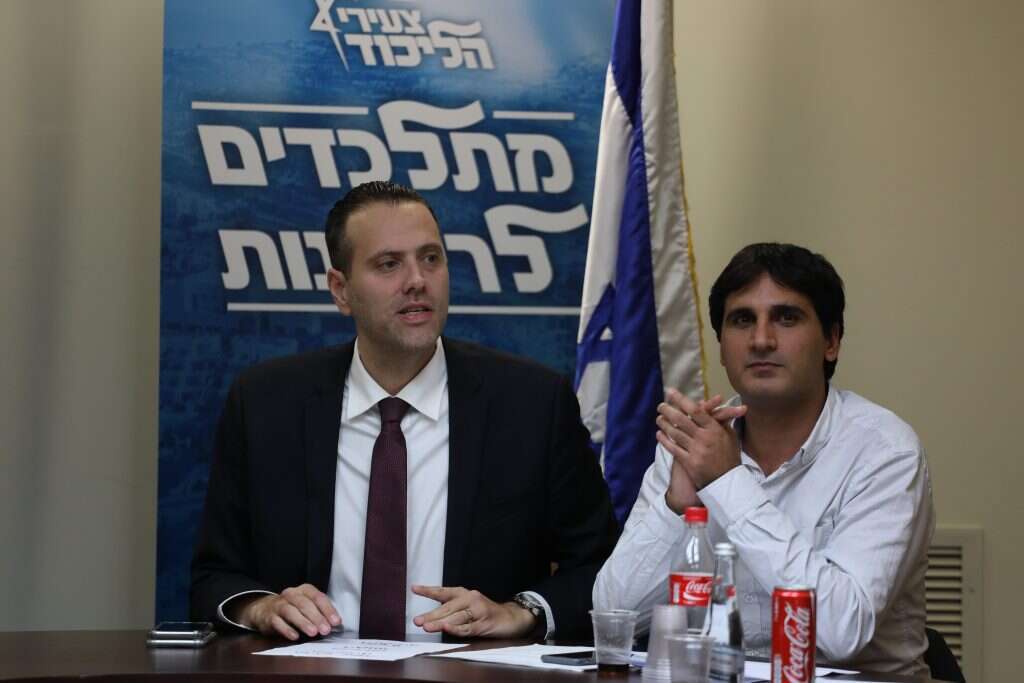 ח"כ מיקי זוהר ויו"ר צעירי הליכוד דוד שאיין. | מרים צחי