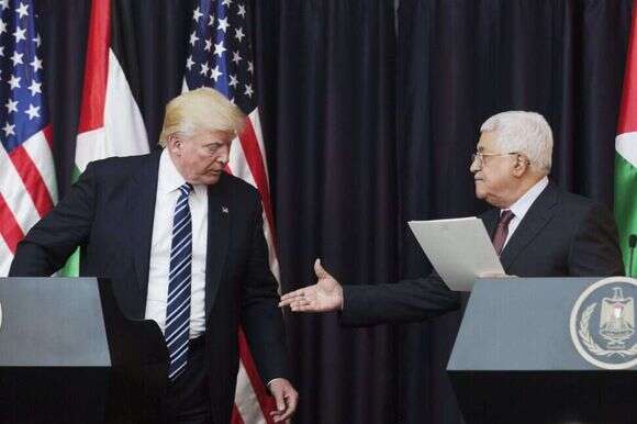 אבו־מאזן וטראמפ, 2017. | EPA אבו־מאזן וטראמפ, 2017. | EPA