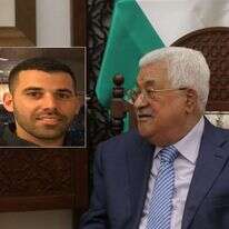 יואל נאגר ואבו מאזן. | AFP ועו''ד אוהד כהן