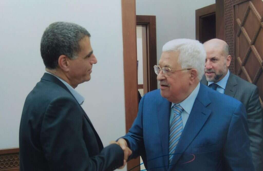 מוסי רז בפגישה עם אבו מאזן, 2018. | דוברות מוסי רז