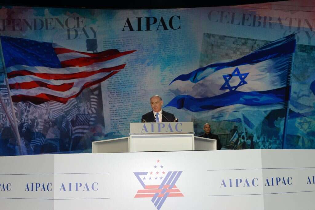 רה"מ נתניהו נואם בוועידת AIPAC. | עמוס בן גרשום לע"מ