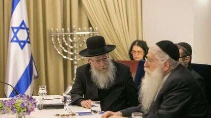 יעקב ליצמן ומאיר פרוש. | אוהד צויגנברג