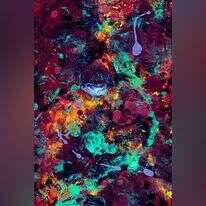 Burst Turquoise, אורן סיון יוסף, הדפס על נייר, 2018. מתוך התערוכה "המסע אל יצירותיו של אוהד חיטמן", מוצג ביוניברסל ארט גלרי