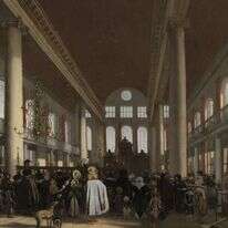 בית הכנסת הפורטוגזי באמסטרדם, עמנואל דה ויט, 1680. | שאטרסטוק