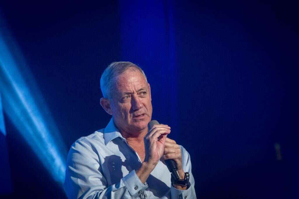 ברגע שייפתח את הפה - יחטוף. גנץ בכנס של יהודי התפוצות, בסתיו שעבר. | מרים אלסטר, פלאש 90