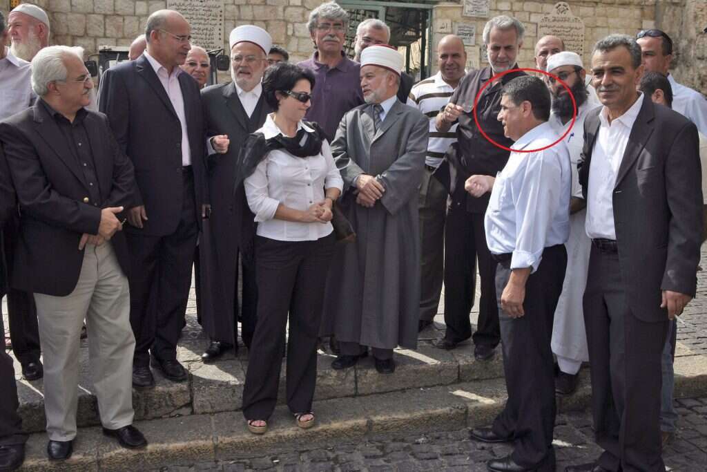 רג'א אגבאריה, יחד עם מנהיגי ונבחרי הציבור הערבי. | פלאש90