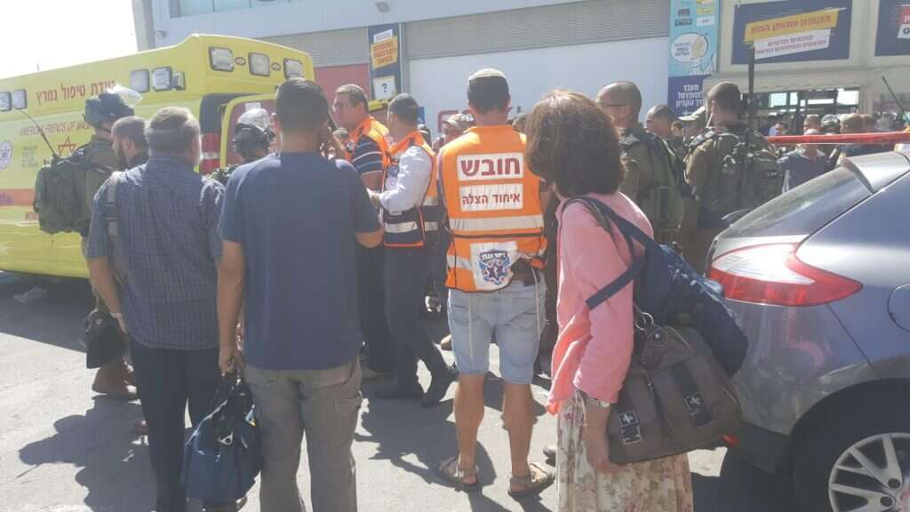 זירת הפיגוע בצומת הגוש