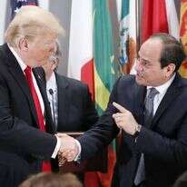 נשיא ארה"ב דונלד טראמפ ונשיא מצרים עבד אל פתאח א-סיסי. | EPA