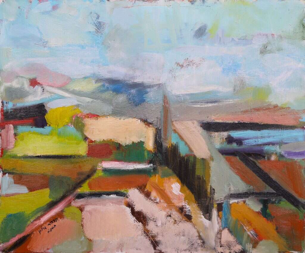 ציור נוף, הרב אילון תדהר אזולאי, שמן על בד, 2018