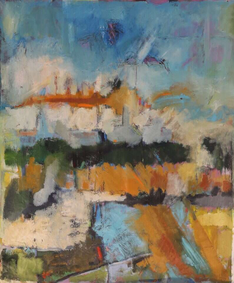 ירושלים, הרב אילון תדהר אזולאי, שמן על בד, 2018