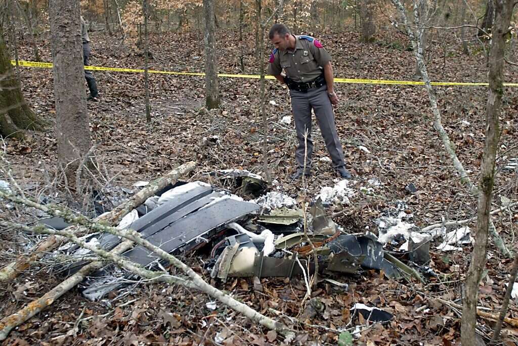 שרידי מעבורת החלל קולומביה בטקסס. | AFP