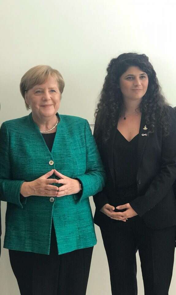 אנגלה מרקל בפגישתה עם ח''כ השכל בשבוע שעבר