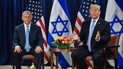 נתניהו וטראמפ באו"ם. | AFP