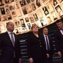 מרקל ביד ושם. | AFP