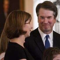 השופט הטרי ברט קוואנו ואשתו. | EPA