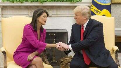 טראמפ והיילי. | EPA