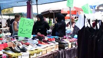 נשים בדואיות בשוק הבדואי בבאר שבע. | דודו גרינשפן