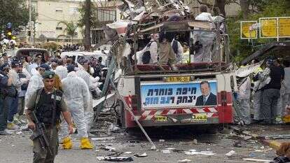 זירת פיגוע, 2003. | AFP