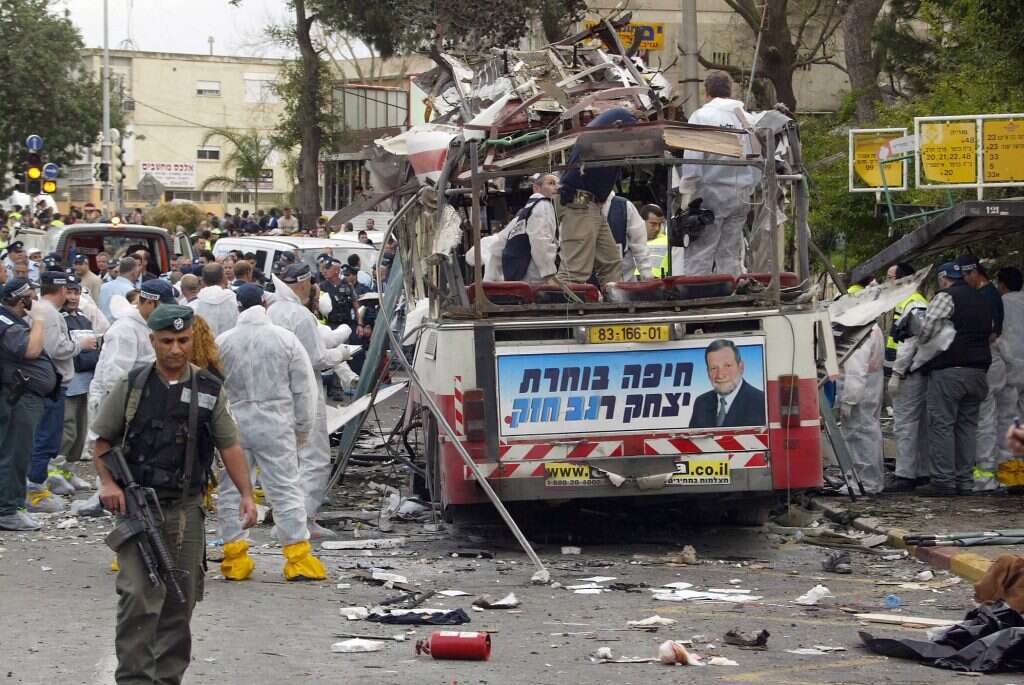 זירת פיגוע, 2003. | AFP