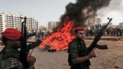 אנשי ביטחון של חמאס ברצועה. | AFP