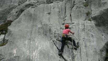 טיפוס בסגנון אלפיני. | גטי אימג'ס