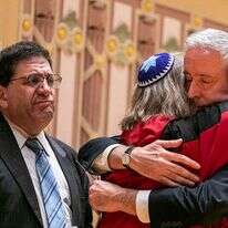 אירוע הזדהות עם נרצחי הירי האנטישמי בבית הכנסת בפיטסבורג, פנסילבניה. | EPA