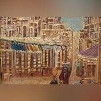 שושנה דמארי, בשוק, מוצג בתערוכת "הביטו אל האור" במרכז מורשת יהדות תימן וקהילות ישראל ברחובות