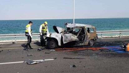 זירת התאונה של משפחת עטר. | זק"א