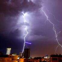 סופת ברקים ורעמים במישור החוף. אילוסטרציה | AFP