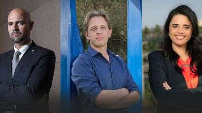 שרת המשפטים איילת שקד, ח"כ רועי פולקמן וח"כ אמיר אוחנה. | מרים אלסטר, פלאש90 ואריק סולטן